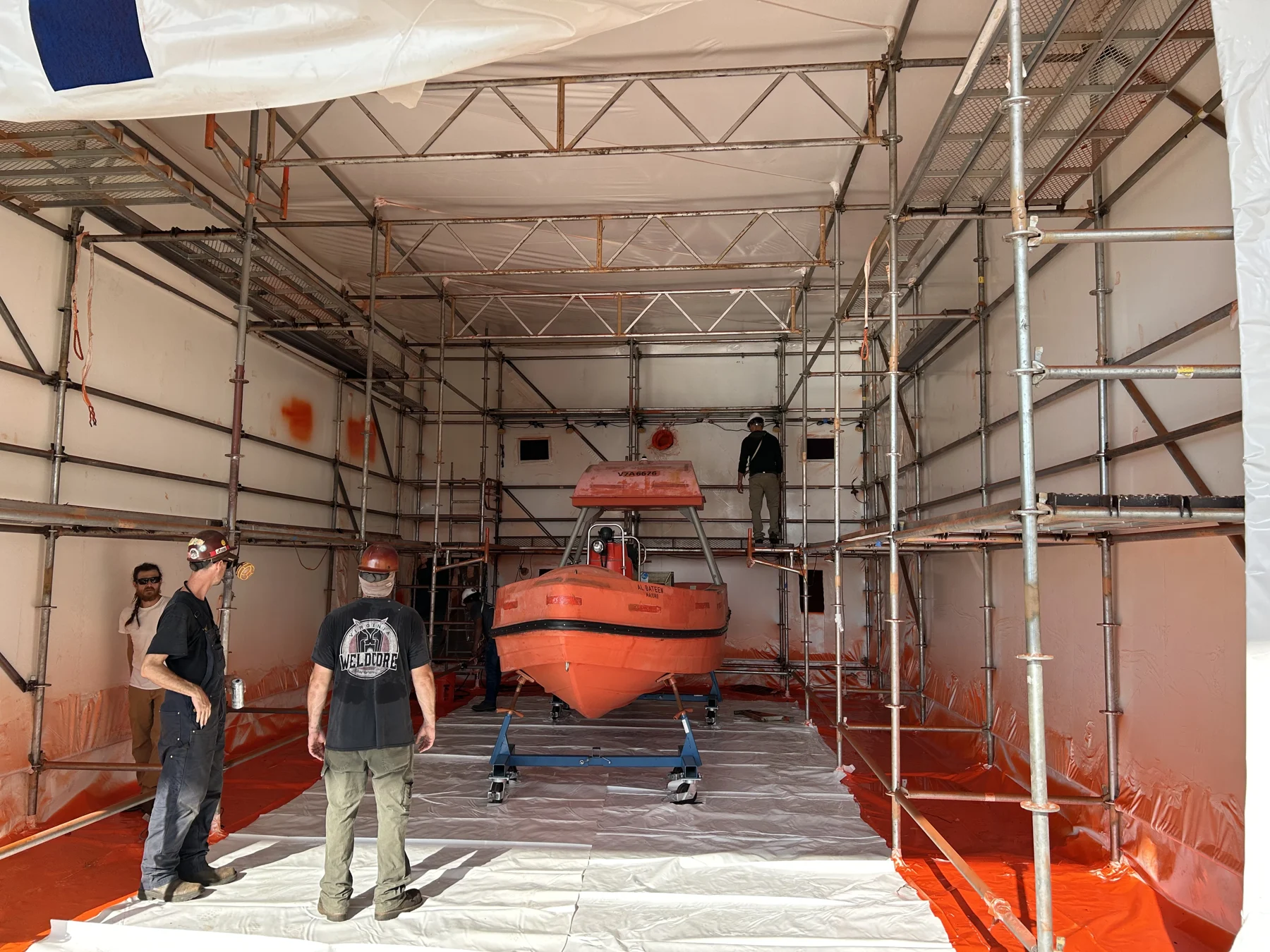 Field Oversight for Refurbish of Rescue boat/Davit.