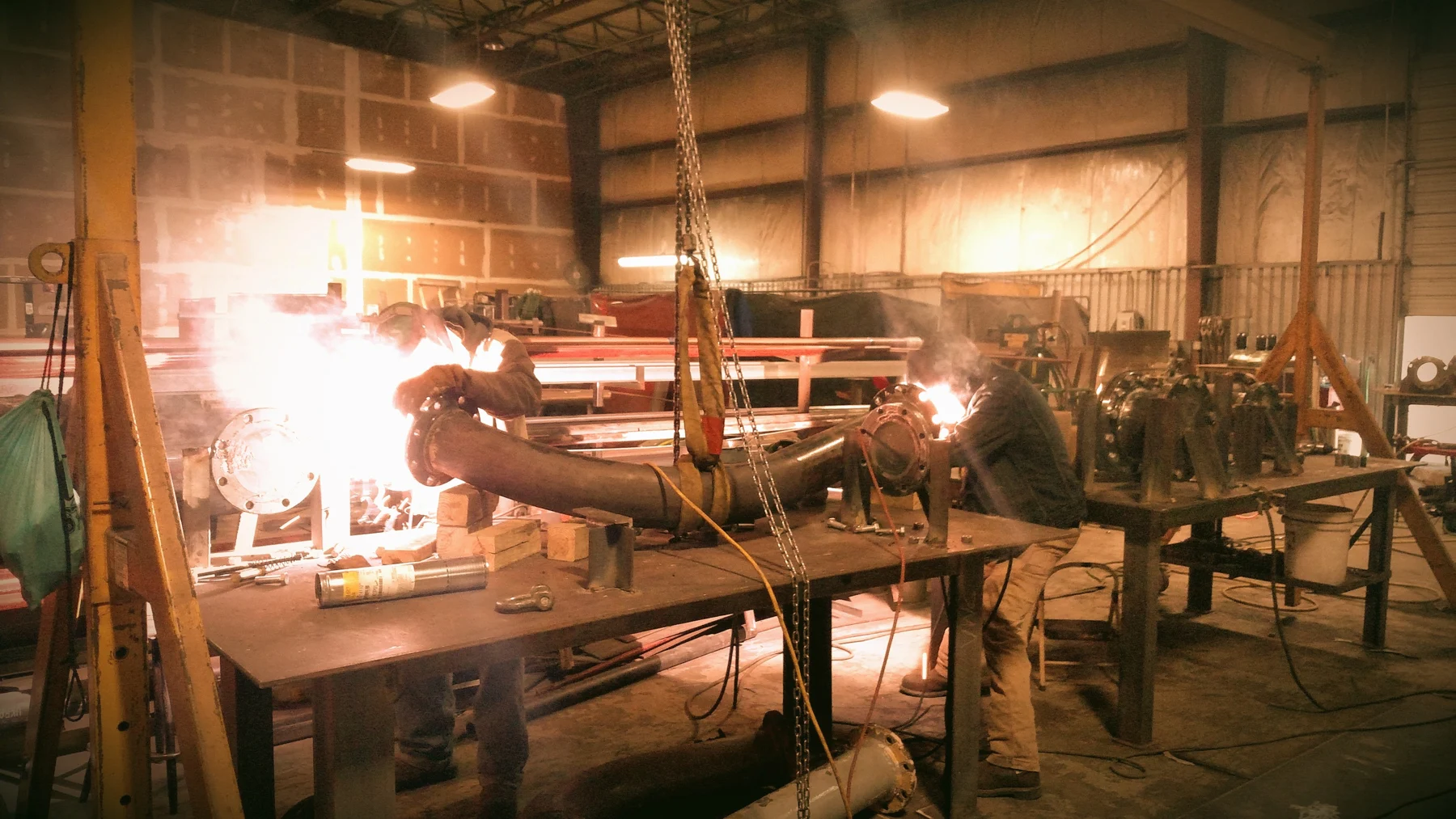 In house pipe fabrication/welding